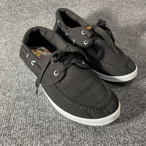 *Canvas Casuals Women's Black Lace Boat Shoes Sz 10